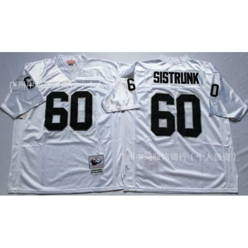 Vintage NFL Oakland Raiders Jersey Embroidered Short Sleeve Football Shirt Sports Fans