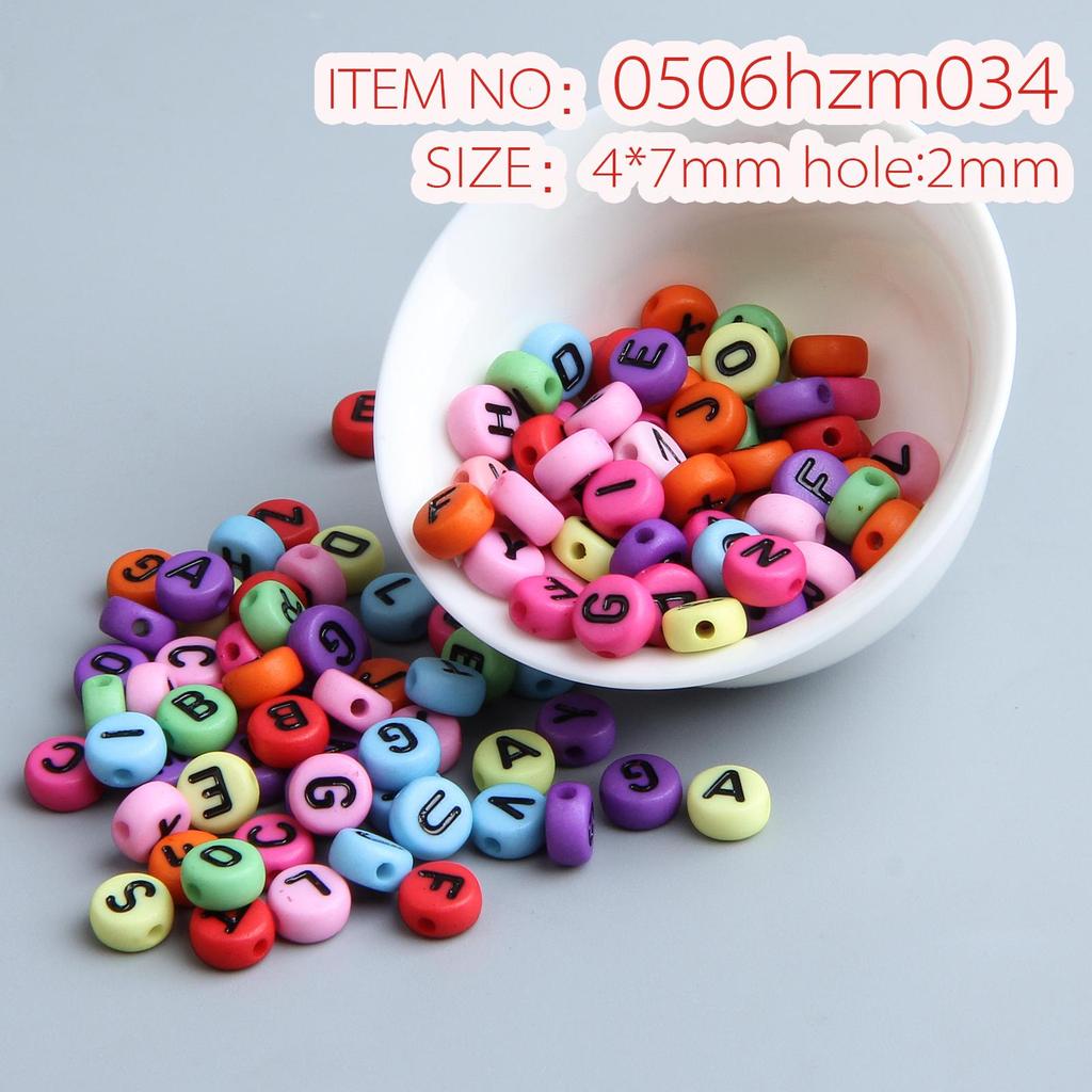 10g Pack of Flat Acrylic Alphabet Beads for DIY Children's Beading and Jewelry Keychain Accessories
