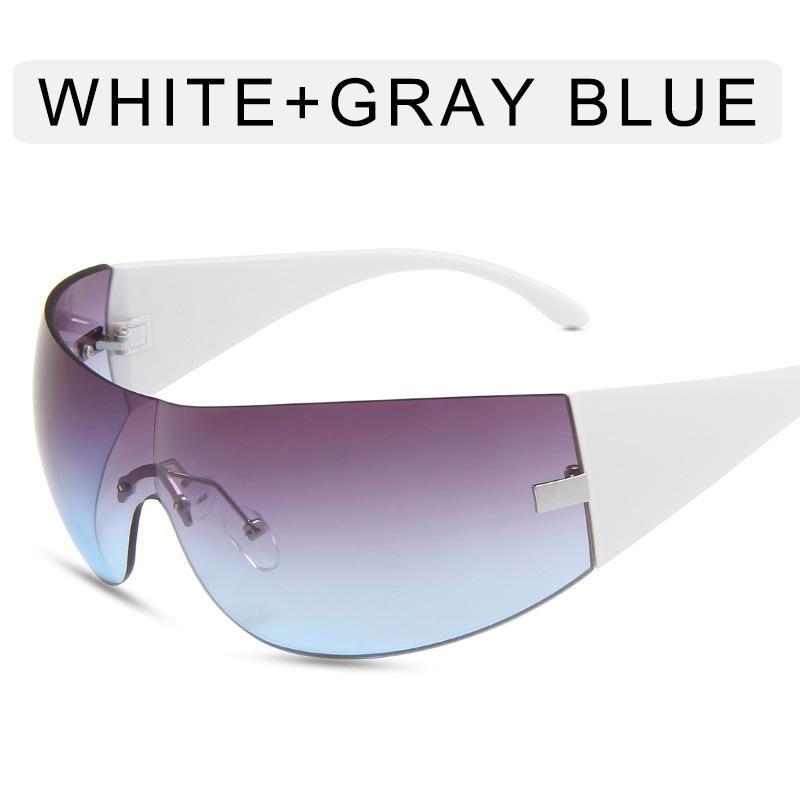 Европейско-американский стиль Мужские Женские Солнцезащитные очки Хип-хоп Y2K Велосипедные Солнцезащитные очки Женские Уличные Защита от УФ-лучей Мужские Женские Солнцезащитные очки