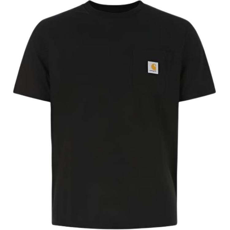 Carhartt WIP Черная футболка с коротким рукавом и карманом Мужские топы I030434-89XX