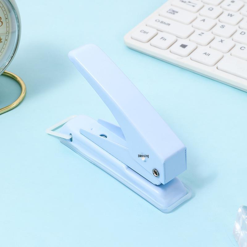 Дырокол для бумаги Macaron Color Loose-Leather формата А4, круглое отверстие 6 мм для самостоятельного изготовления и для студентов