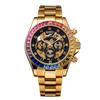 Watch DD8802DG Automatic DANIEL DOUGLAS Gold Black Mechanical Automatic Diamond Watch [Daniel & Douglas] & Men's