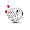 925 Silver Valentine's Day Love Pink Series Beads Suitable For Pan Bracelet Diy Anniversary Jewelry Gift