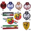 3D Aluminum Car Rear Trunk Fender Emblem Badge Sticker Decals for Abarth 500 124 Punto Ducato Palio Bravo Accessories