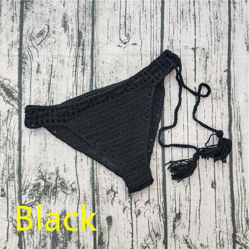 Handmade Crochet Bikini Shorts with Lining