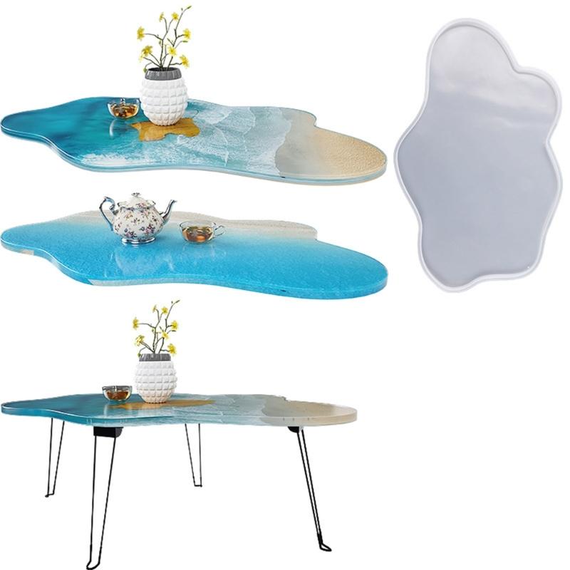 Речной стол, силиконовая форма неправильной формы, настольная капля, клей, смола, эпоксидная глина, ремесло, сделай сам, орнамент, инструменты для изготовления ювелирных изделий