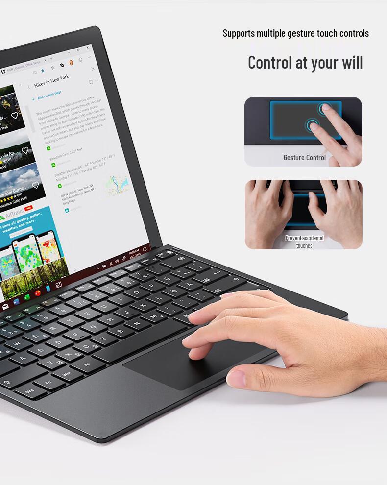 Магнитная цветная клавиатура с подсветкой Pro8 для планшетов Microsoft Surface Pro 9/10/11X