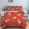 3D Рождеством белый комплект постельного белья Рождественский комплект пододеяльников/пододеяльников полиэстеровое одеяло King Queen полный двойной красный бант бежевый