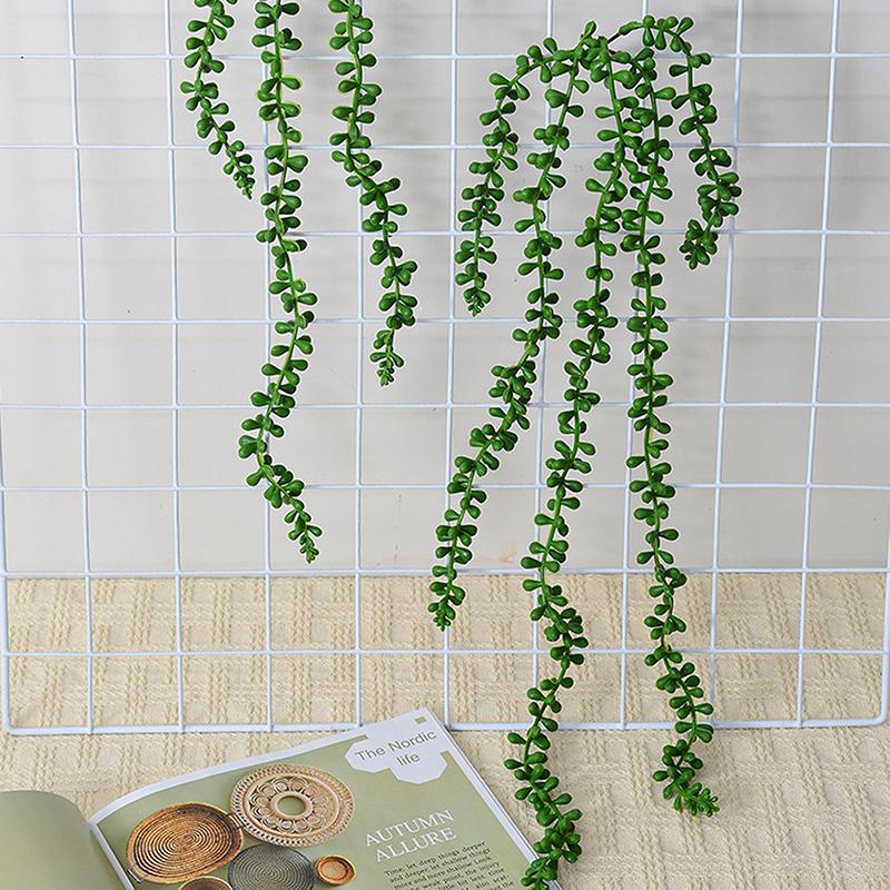 1 шт. нитка жемчуга, искусственные подвесные суккуленты, растения, виноградная лоза, искусственные цветы, украшение для стен дома и сада