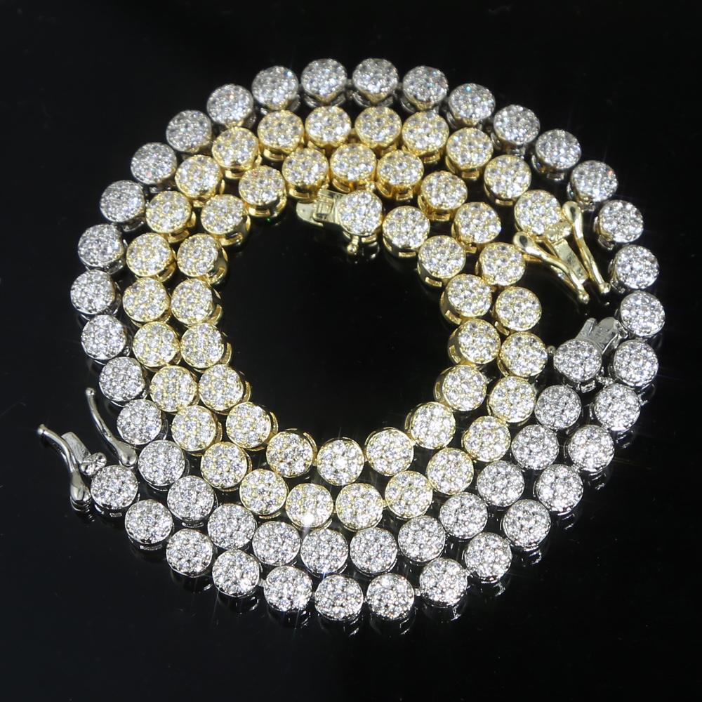 Серебряный цвет Sparking 5a Cz Charm Ankle Round Zircon 5 мм Tennis Chain Ankles Ice Out Bling Cz Hip Hop Fashion Women Jewelry