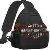 AU1709 Harley Davidson Сумка-слинг мужская через плечо нагрудная с держателем для бутылки повседневная сумка через плечо для спорта, путешествий, пеших прогулок, езды на велосипеде