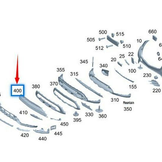 Mercedes-Benz GLC X253 Нижняя сетка без яркой рамки (Совместимо с Electric Eye)