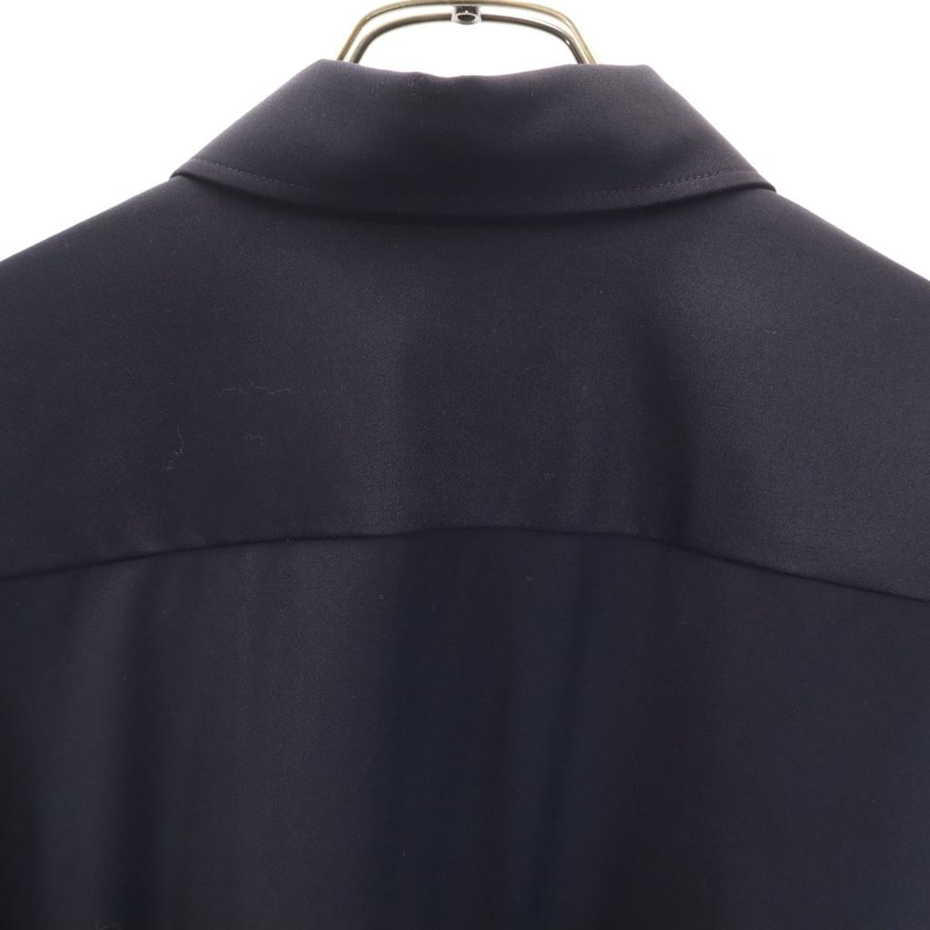 unused newnow Made in Japan wool Long sleeve shirt Setup L/M Navy Men's Used