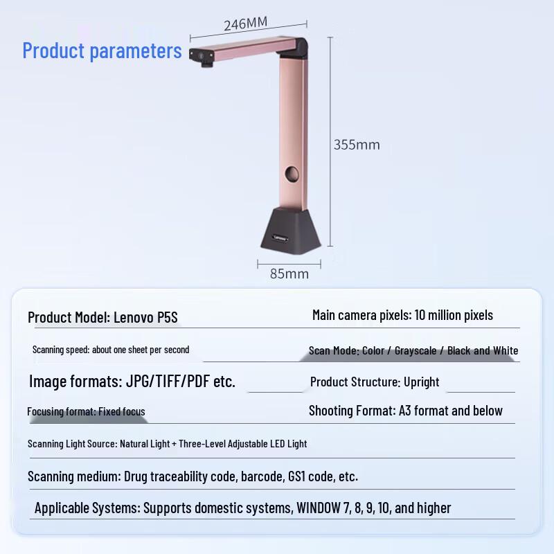 Lenovo P5S Document Camera CN plug (adapter included)