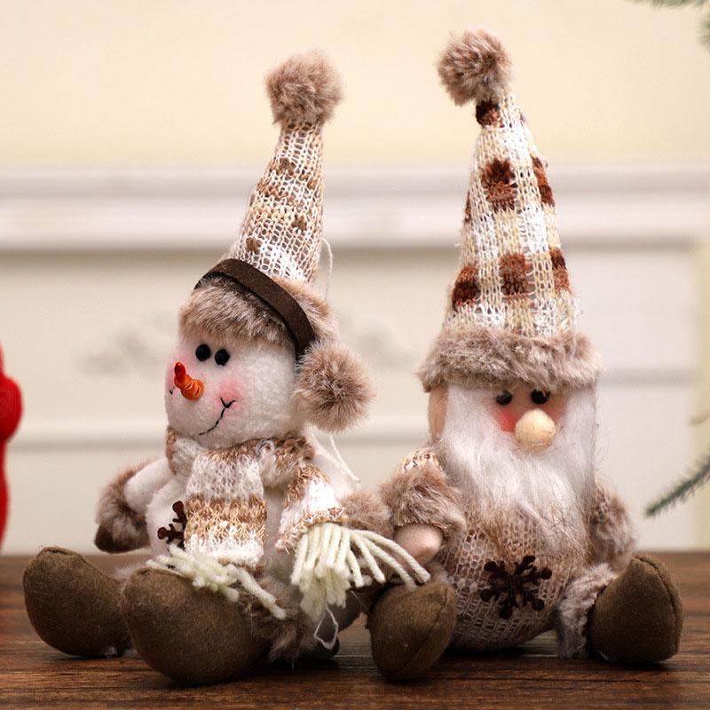 Рождественская кукла-подвеска «Снеговик», рождественская вязаная кукла «Лось», декор для рождественской елки в виде оконной сцены, рождественские украшения
