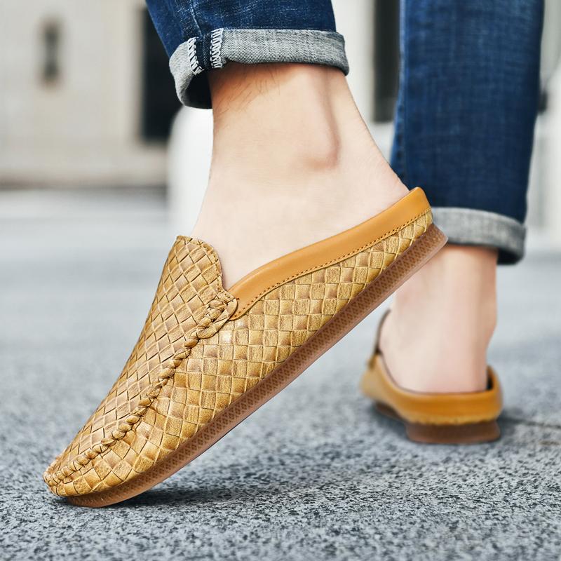 Мужские сандалии, летние повседневные шлепанцы на плоской подошве, мужские уличные лоферы, обувь на платформе