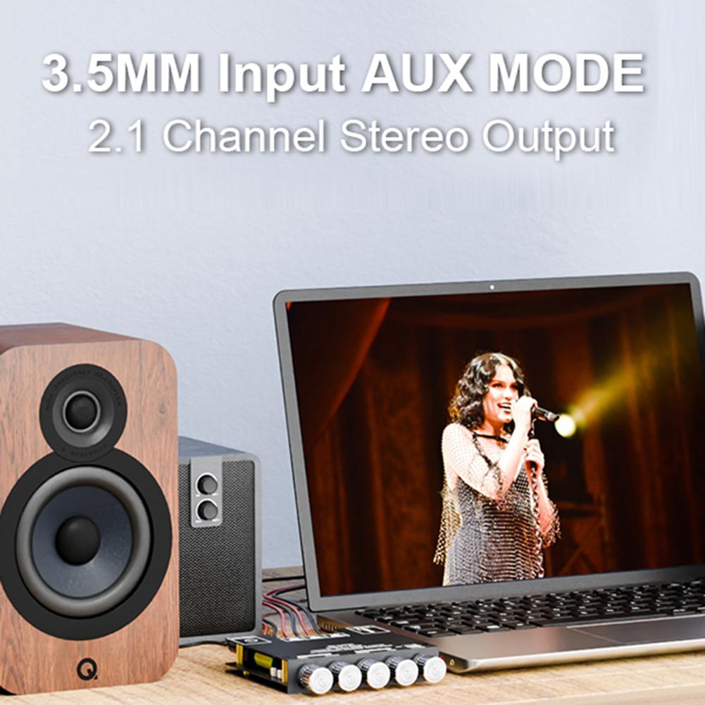 2.1 Channel Bluetooth-Compatible Audio Power Amplifier Board 50Wx2+100W Stereo Digital Audio Amp Board AMP Board for Speaker DIY