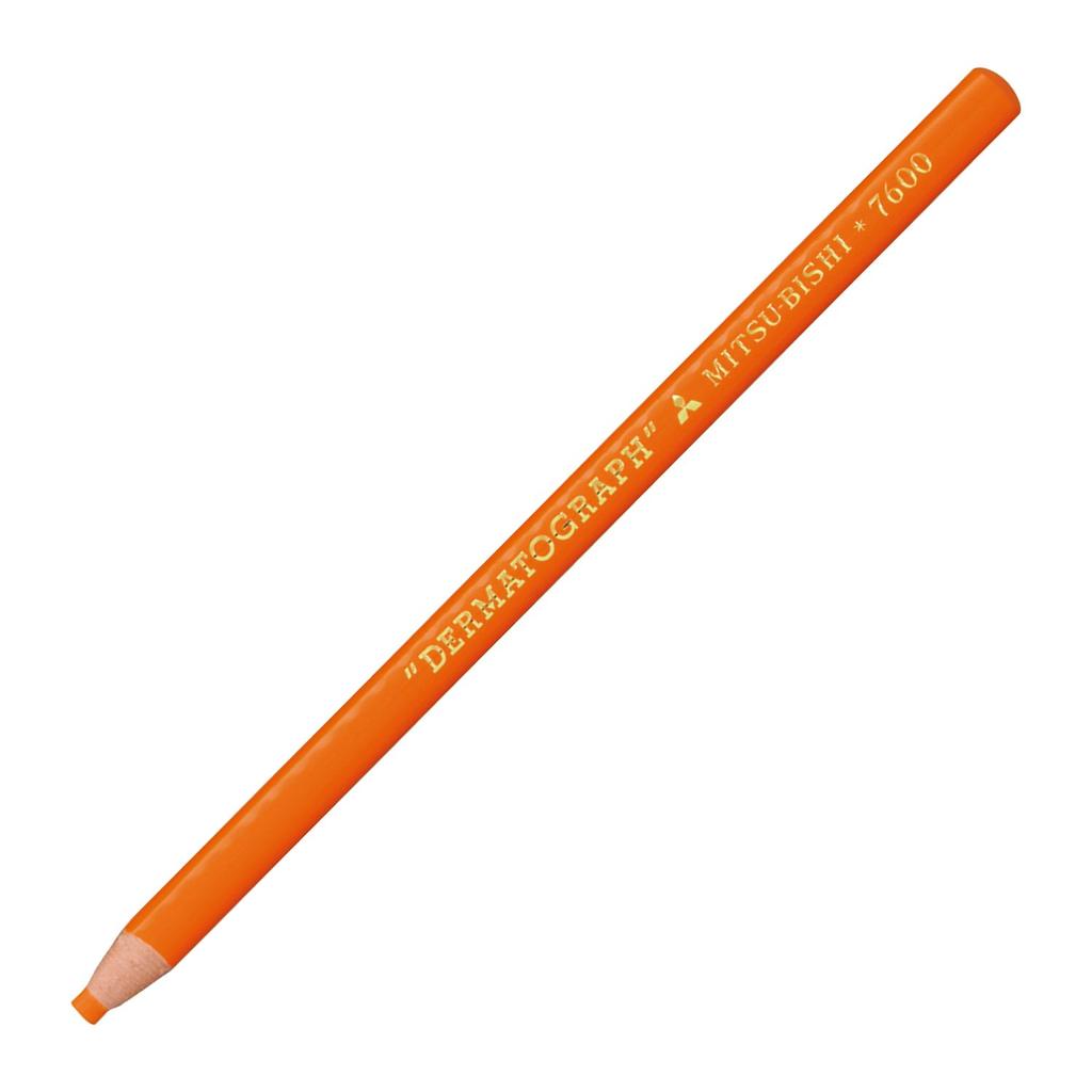 Mitsubishi Pencil Dermatograph Colored Pencils 7600 1 Oil-Based No. Orange, Dozen, K7600.4