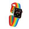Радужный силиконовый ремешок для часов для Apple Watch Series 10 42 мм/9 8 7 41 мм/SE (2023) SE (2022) SE 6 5 4 40 мм/3 2 1 38 мм