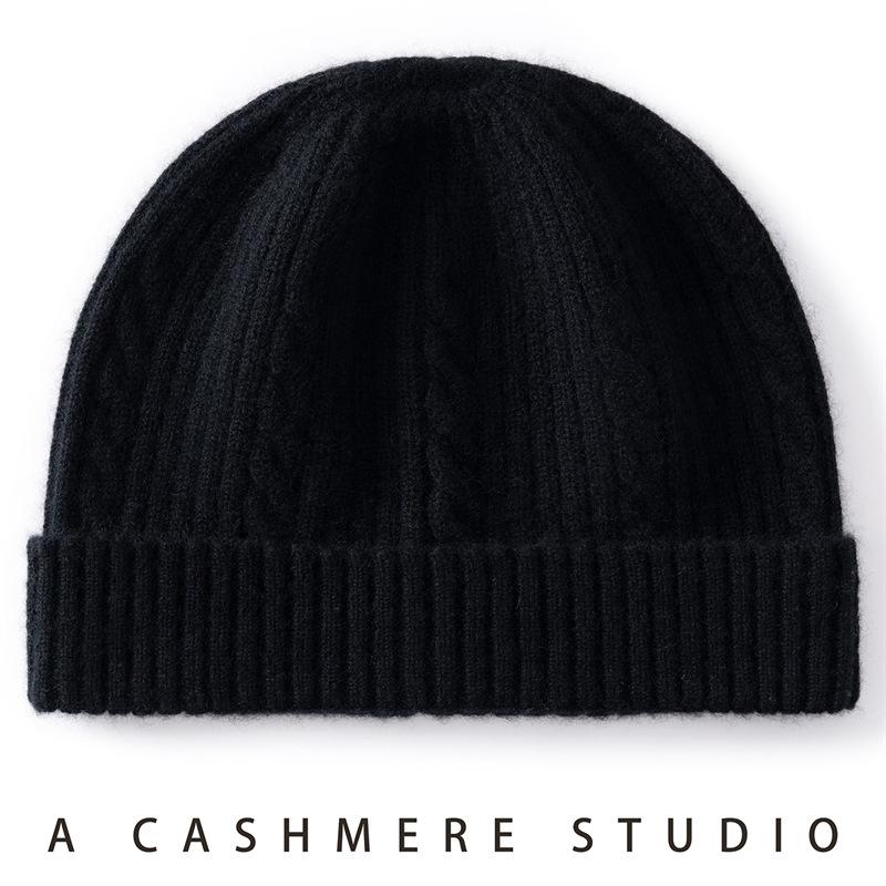 Cashmere autumn and winter new unisex fashion versatile warm ear protection cold knitted hat