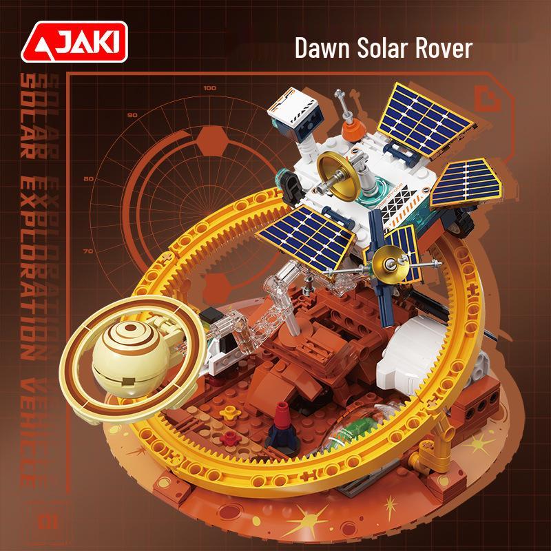 Jiaqi Dawn Solar Space Station Rocket Building Block Model Gift for Adults
