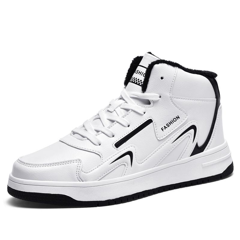 36-48 осенне-зимние кожаные мужские повседневные туфли с лапшой из овчины, женская спортивная обувь большого размера с высоким берцем