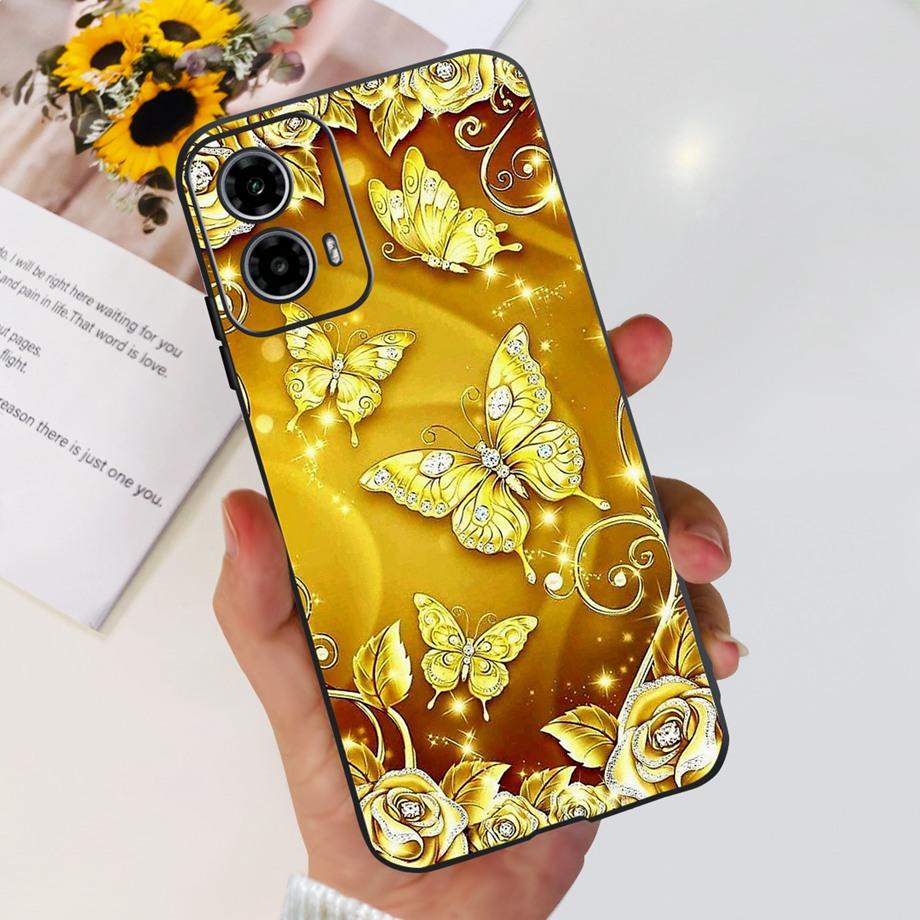 Чехол для Motorola Moto G24 / G24 Power / G04 / G04s / Motorola E14 Милый Мультяшный Роскошный Мягкий Силиконовый Чехол для Телефона Задняя Крышка Capas
