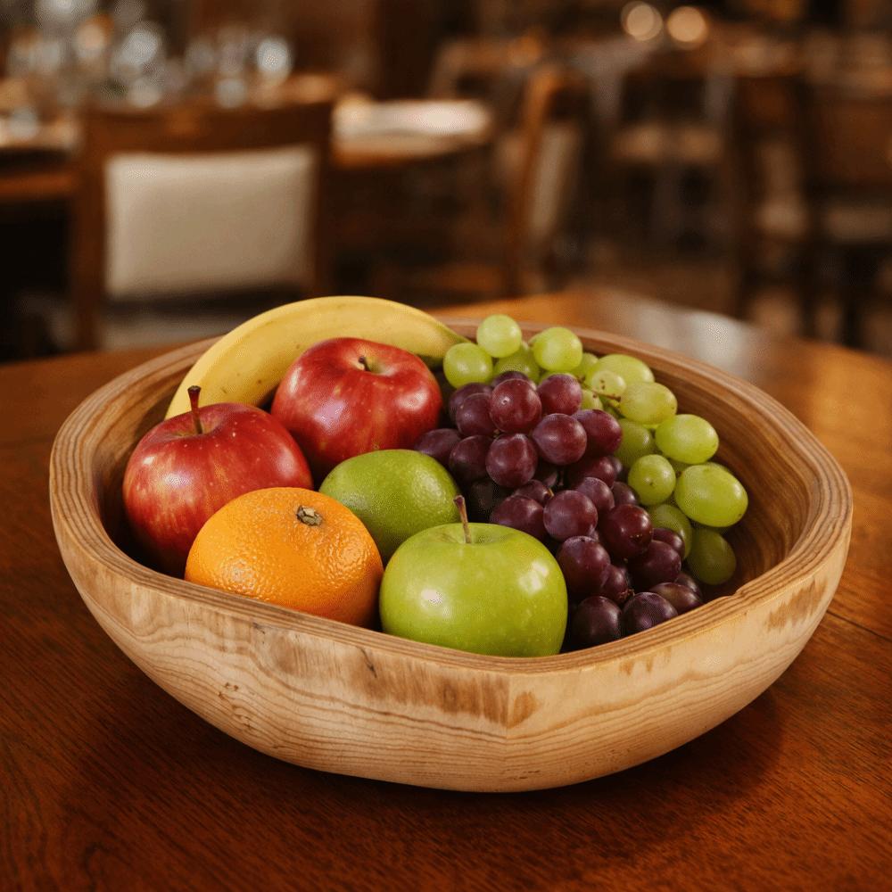 Irregular Shape Fruit Tray Polished Serving Bowl Practical Wooden Salad Bowl Vegetable