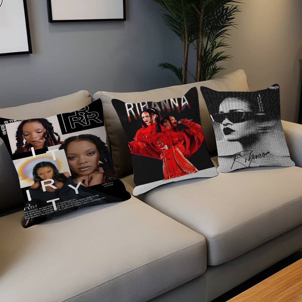 Singer R-Rihanna Cushion Cover Car Throw Pillow Case For Sofa Car Christmas Gift 40X40Cm 45X45Cm