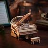 ROKR 3D Механическое Музыкальное Пианино Автоматическое Без Батареек Деревянное 3D Ремесло DIY Сборный Подвижный Музыкальное Время Образовательный Подарок для Дисплея Фигурок Головоломка,