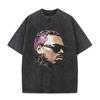 Рэпер Крис Браун Breezy Bowl XX Tour 11:11 Винтажная выстиранная футболка Мужская Женская Модная Хип-хоп футболки Хлопковые футболки оверсайз