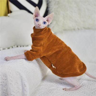 Элегантный теплый свитер для кошки сфинкса, модная одежда для котенка, безволосая кошка, удобное зимнее платье для кошки сфинкса