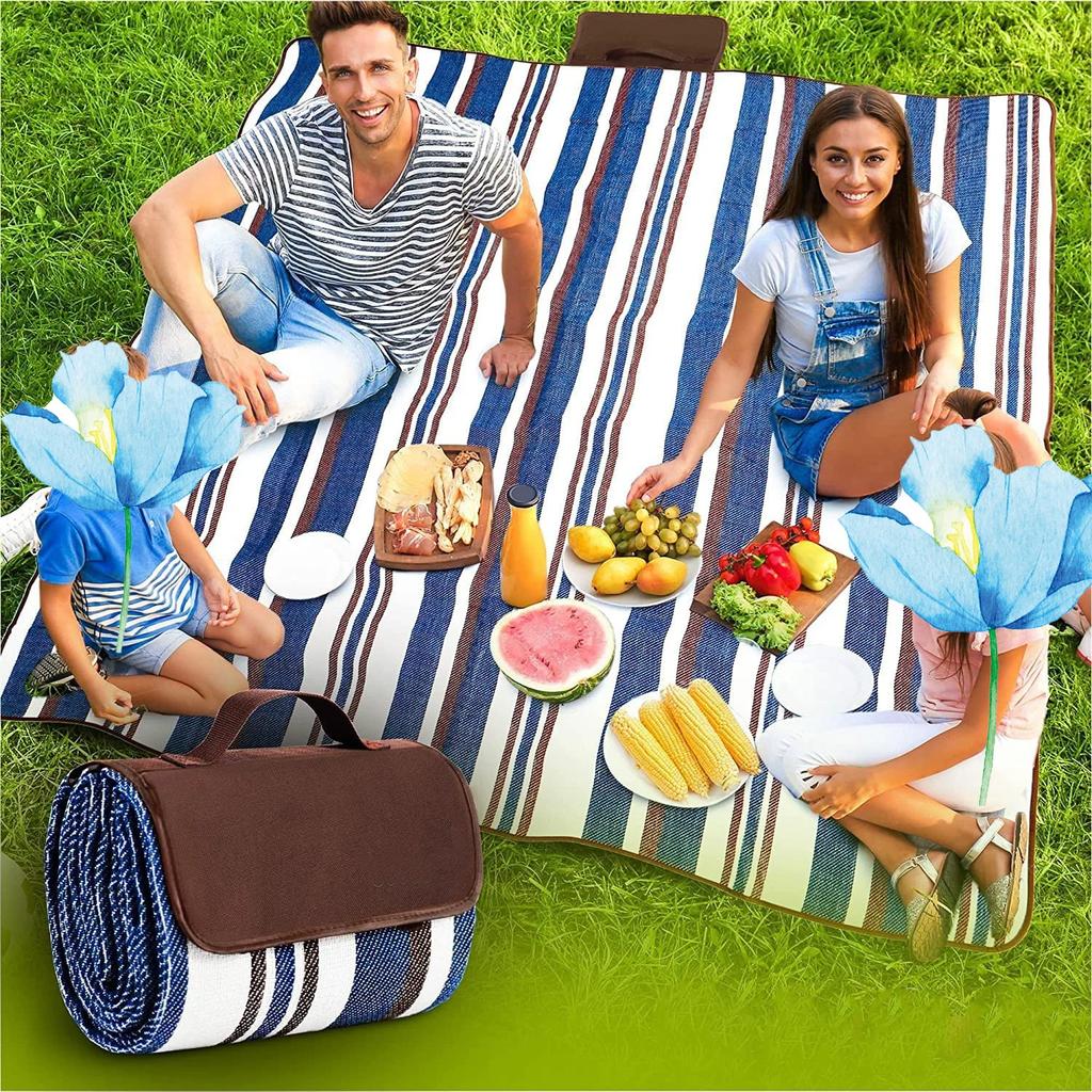 Водонепроницаемый Пескостойкий Складной Уличный, Очень Большие Одеяла для Пикника, Модная Удобная Сумка, Пляжный Коврик для Весенне-Летнего Кемпинга