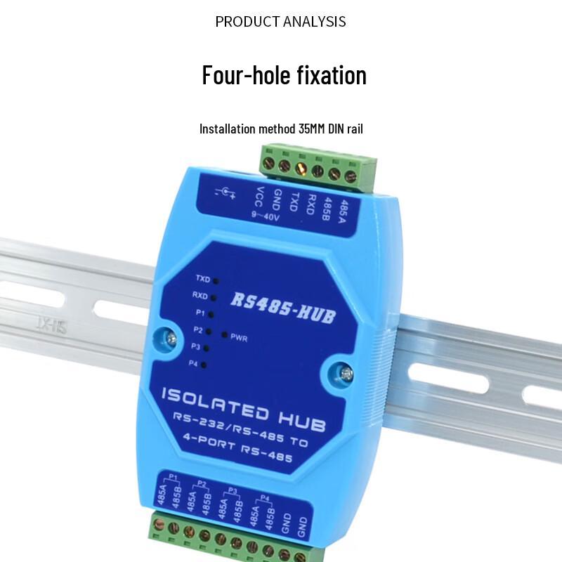 Tianbei Opto-Isolated 4-Port RS485 Hub