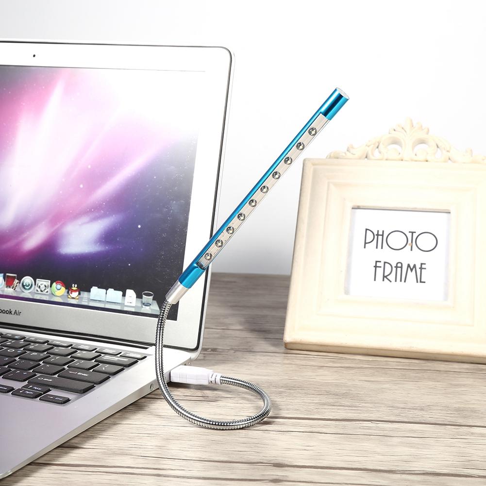 5V Гибкая USB светодиодная лампа для чтения Фонарик Для ноутбука ПК Компьютера Клавиатуры Черный
