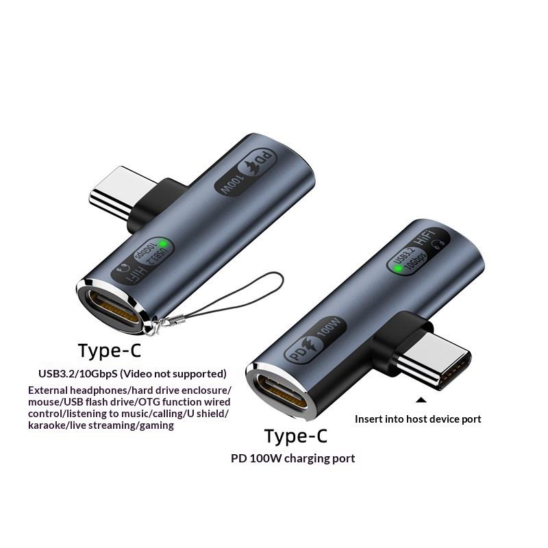PD100W USB 3.2 Type C на Type C Адаптер Быстрая Зарядка Type C Адаптер для Наушников USB C Аудио Разъем для Телефона