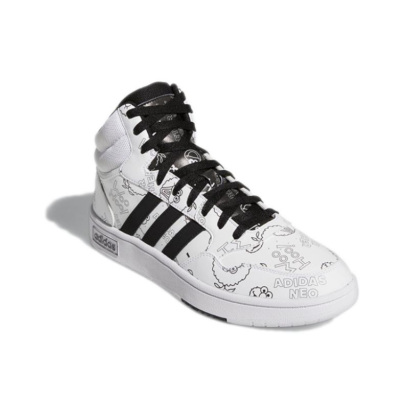adidas Кроссовки Hoops 3.0 Mid 'Белый Черный' GZ4859