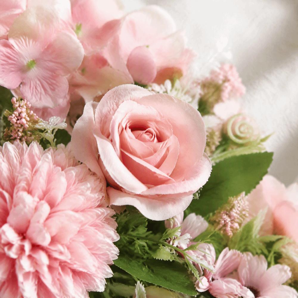 12.2 X 7.5in Silk Flower Arrangement Fabric Material Fake Flower Craft for Shop Decoration