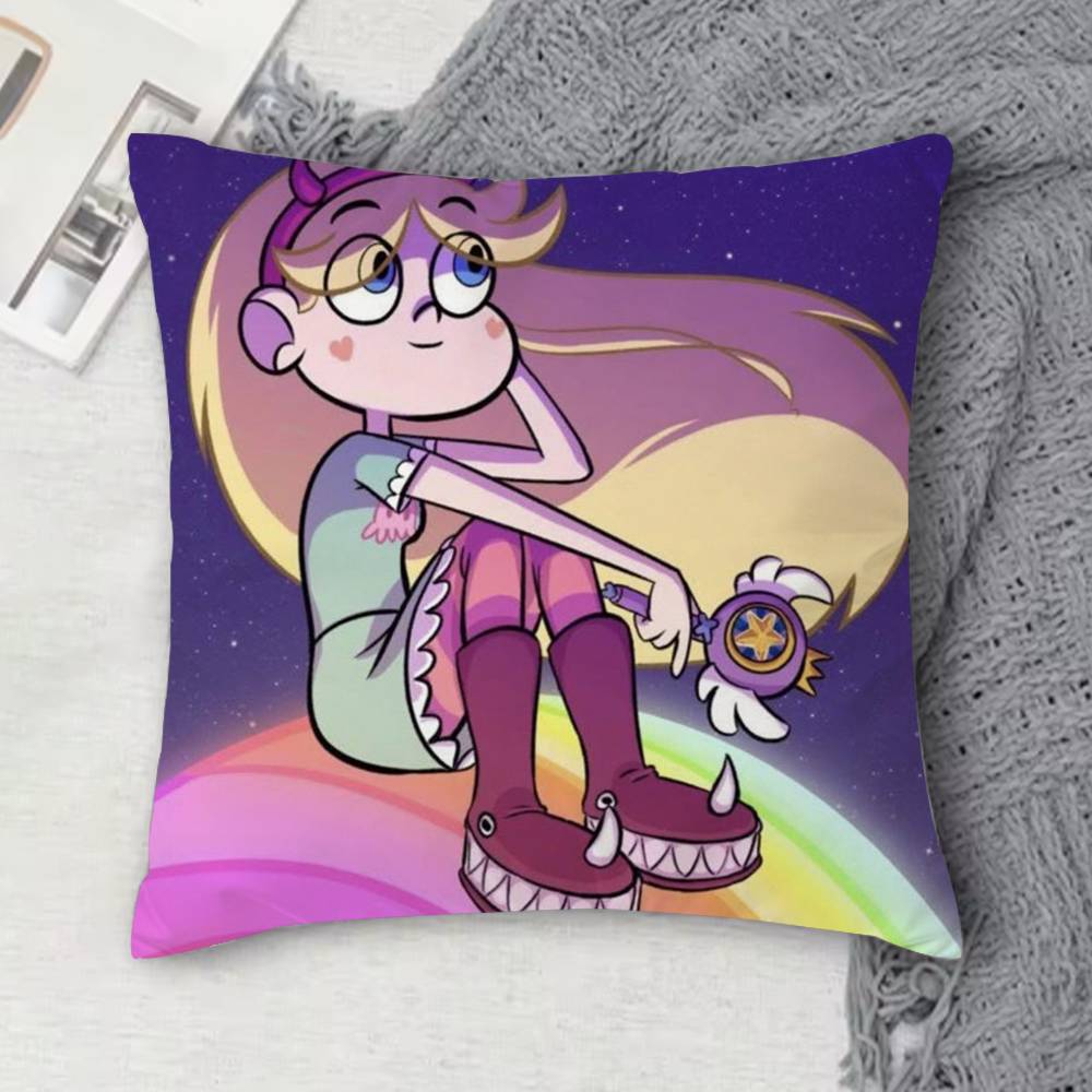 S-Star Vs The Forces Of Evil Double-Sided Printed Square Decorative Cushion Cover For Sofa Living Room Home Decor