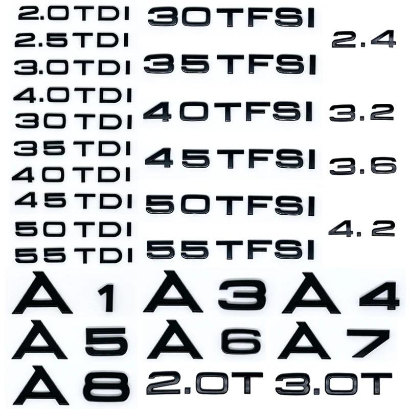 G7 Car Trunk Sticker 3D ABS 2.0 2.5 3.0 4.0 5.0TDI 30 35 40 45 50 55 TFSI TDI For QQ6 Sline A1 A3 A4 A5 A6 A7 A8 Q2 Q3 Q5 Q7