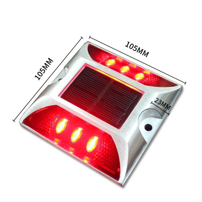 Yellow LED Solar Road Stud Light - Reflective Nighttime Road Marker