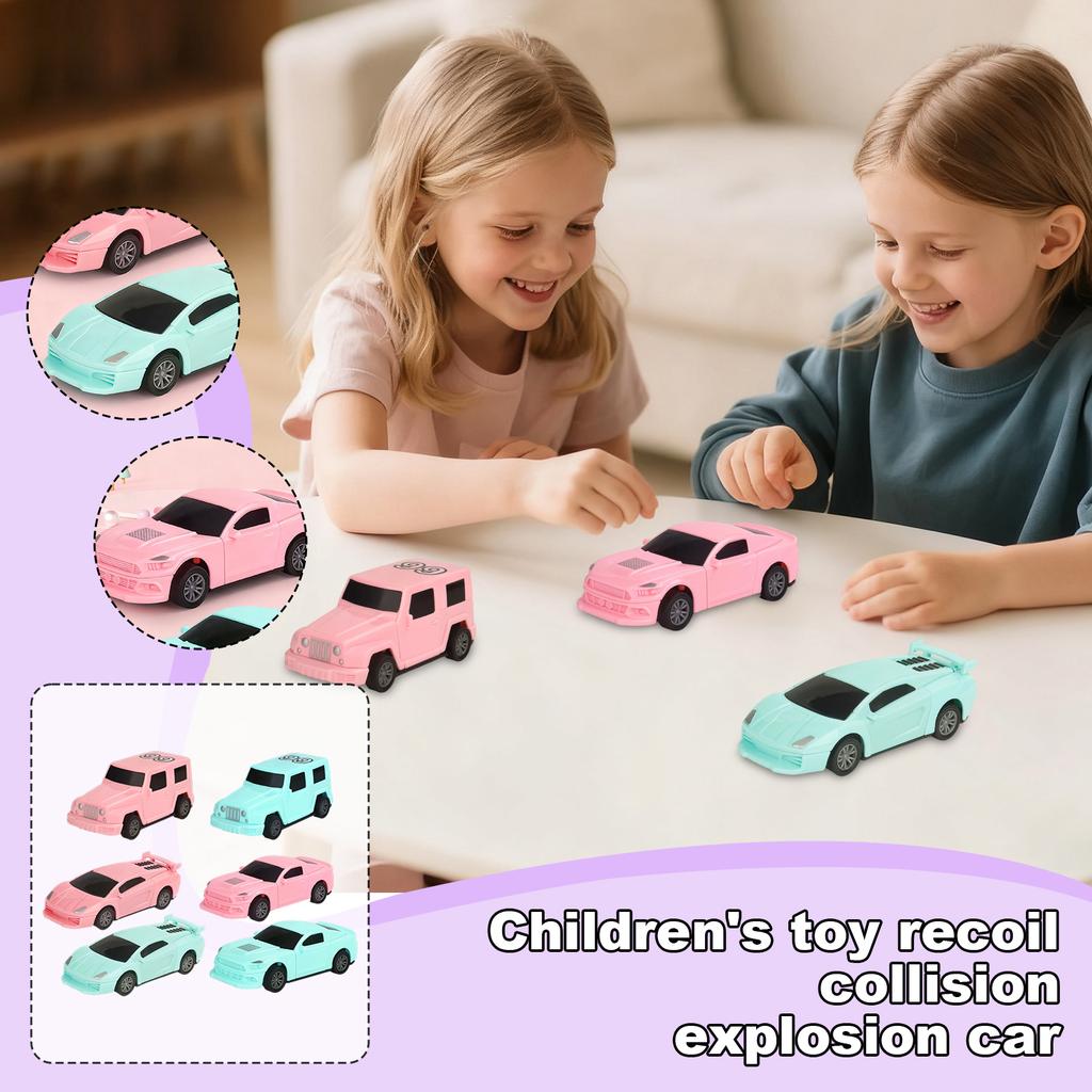 Children's Toy Pullback Collision Explosion Car Assembly Off-road Sports Car Model -mode Flying Car