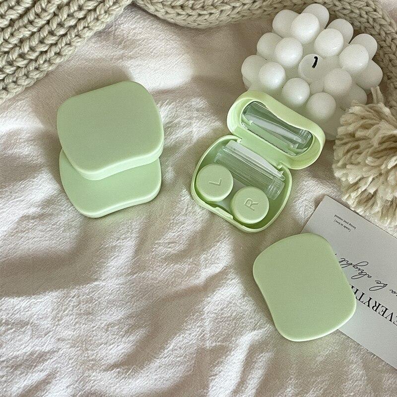 White Pink Yellow Glasses Cosmetic Contact Lenses Box Contact Lens Case For Eyes Travel Kit Holder Container Travel Accessaries