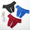 XL XXL 4XL Ladies Transparent Sexy Open Crotch Panties Lace Briefs Women Crotchless Erotic Thong Sexy Lingerie Panties
