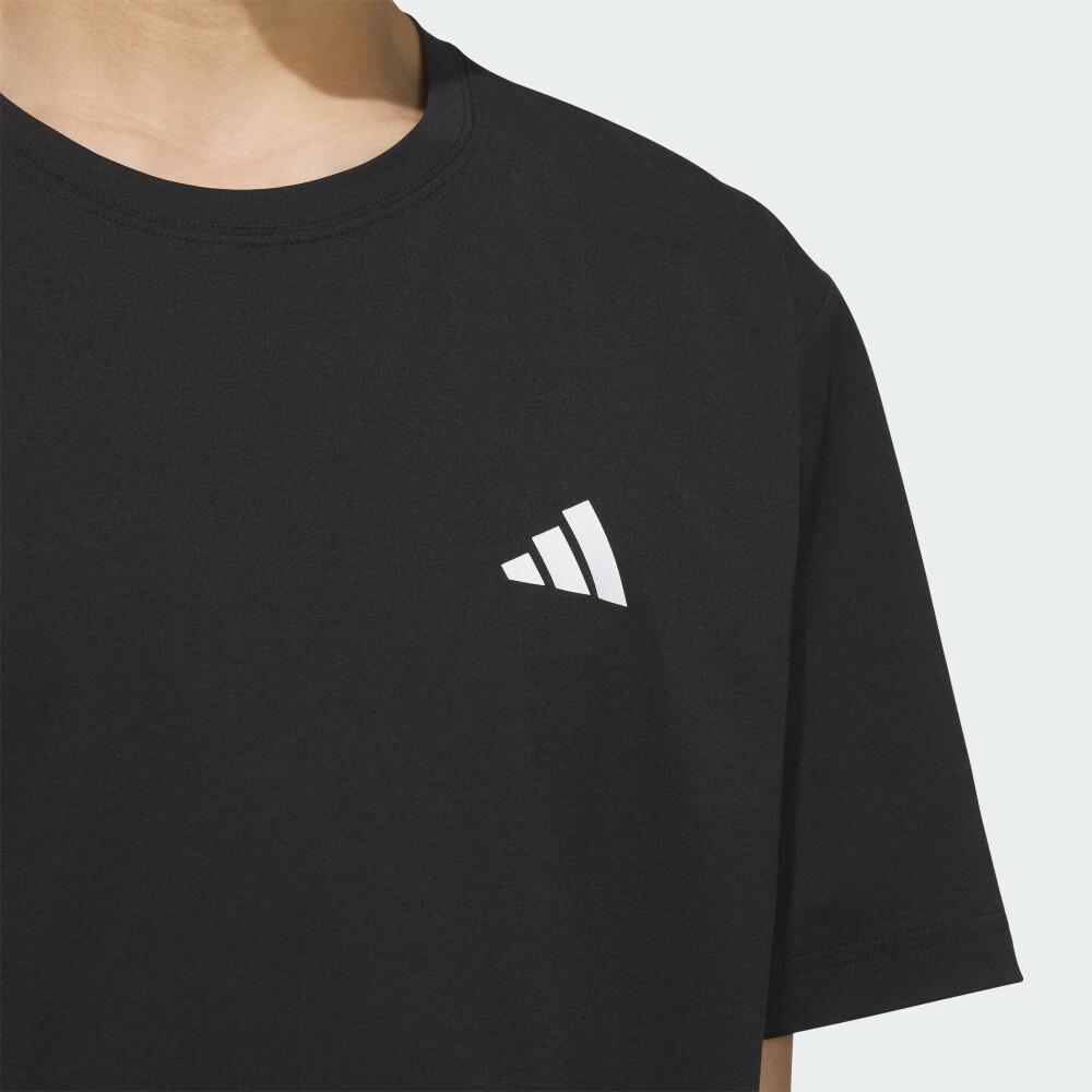 Adidas SS25 Quick-Dry Cool Comfort Stylish Soft Versatile Short Sleeve T-Shirt Men Tops Black KC3090