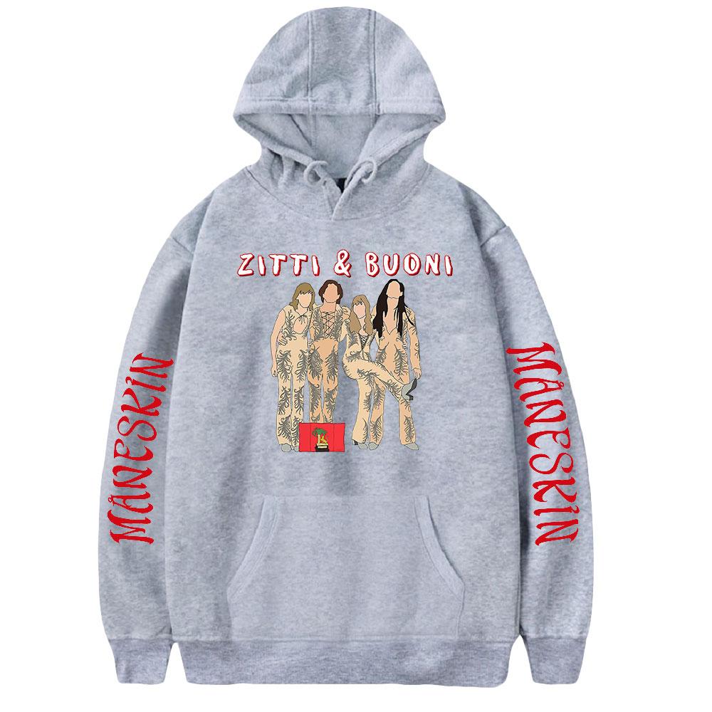 Cartoon Novelty Beautiful Heavy Metal Rock Band Maneskin print Hoodies Sweatshirts Men/Women Sweatshirt Fashion Casual Pullovers