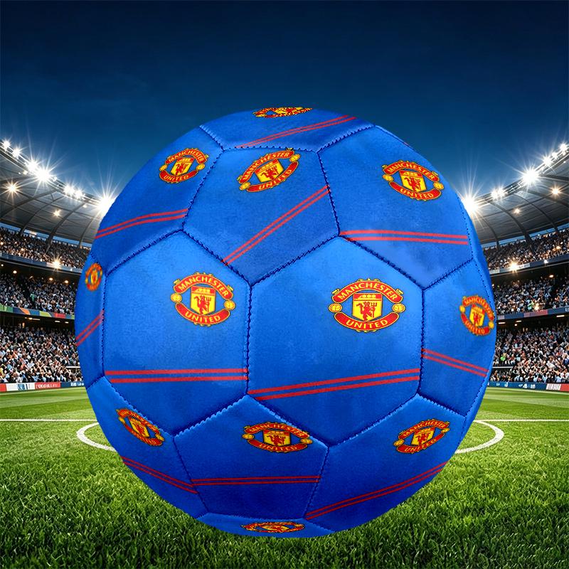 Manchester United F.C Print Size 5 Soccer Ball, PU Wear Resistant Football for Match Training and Daily Practice, Birthday Gift for Soccer Fans