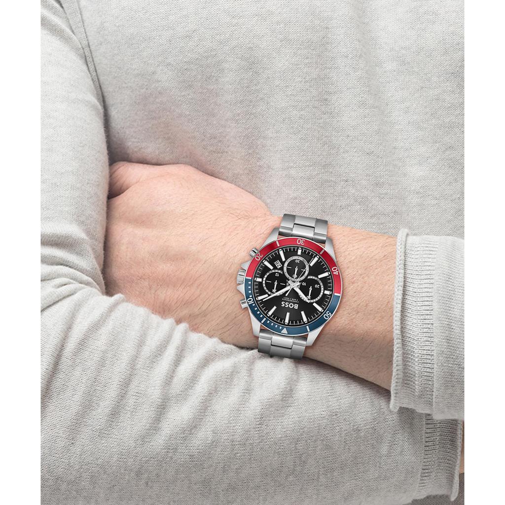Черная нержавеющая сталь 1514108 [Hugo Boss][Авторизованный импорт] Мужские часы, Циферблат, Браслет,