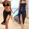 Summer Sexy Beach Skirts Women Beach Wear Chiffon Beach Wrap Skirt Towel Long Sarong Cover Up Sexy Bikini Scarf