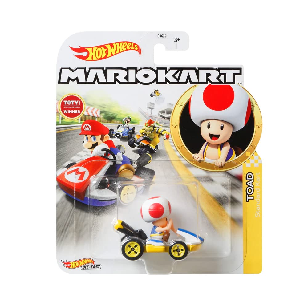Hot Wheels Mario Kart Стандартный карт gbg25 Тоад,